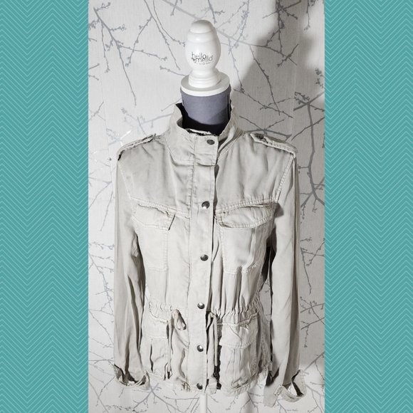 Talula Ivory Full Zip Wiltern Utility Jacket - Picture 1 of 5